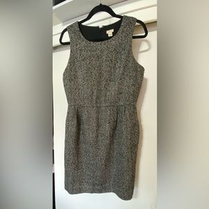 Black and white herringbone dress